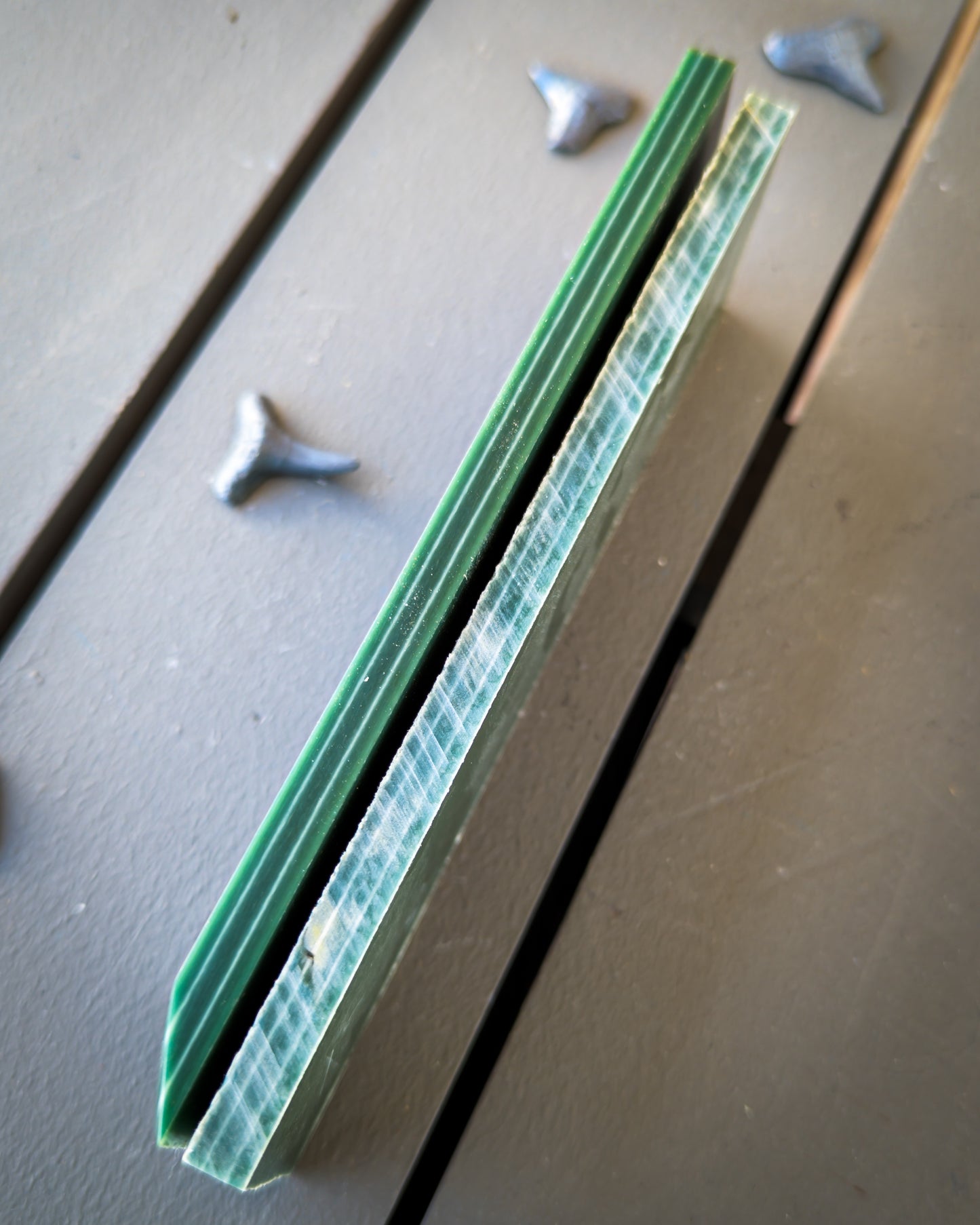 Green Paper Micarta - White Stripe