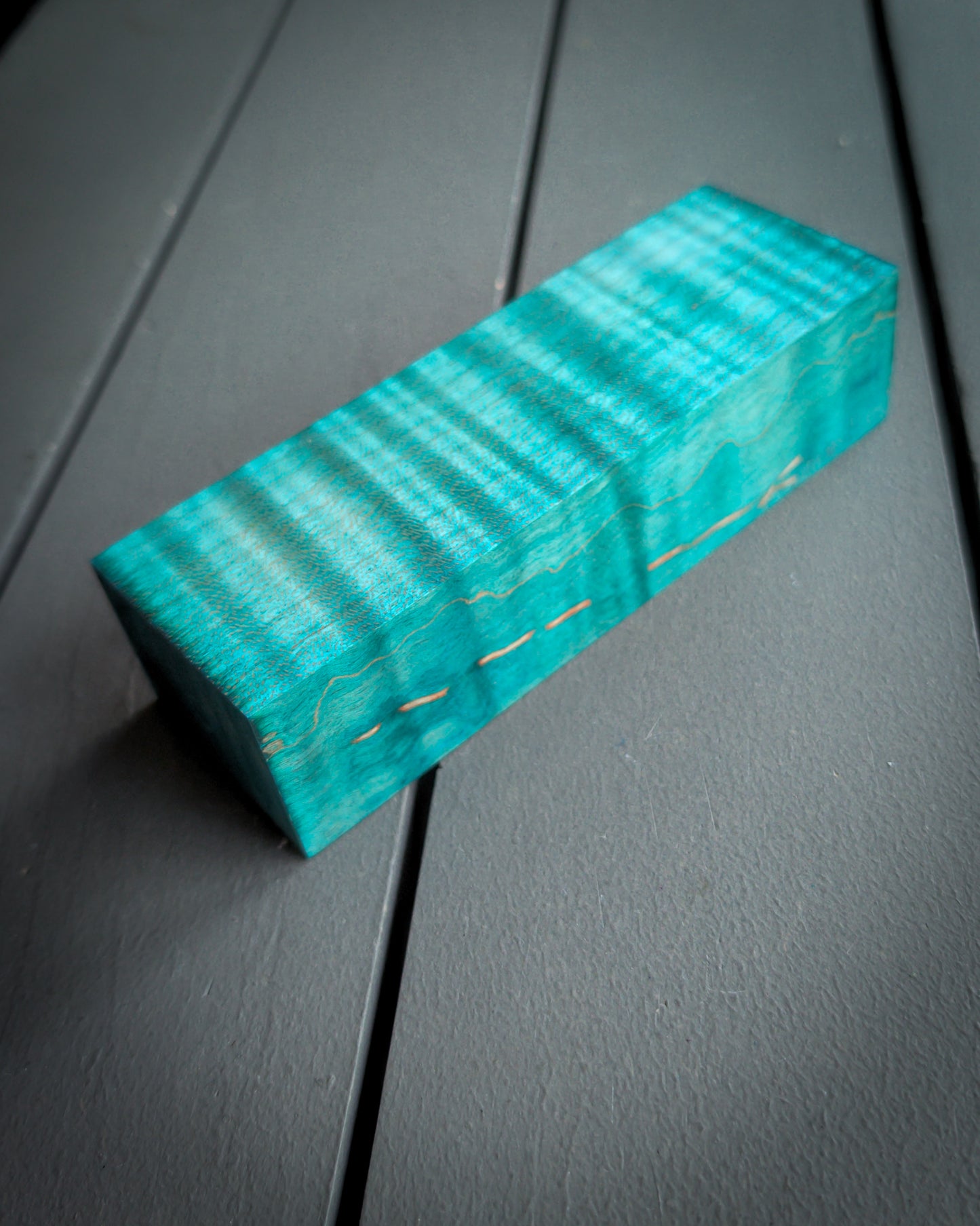 Teal Curly Maple
