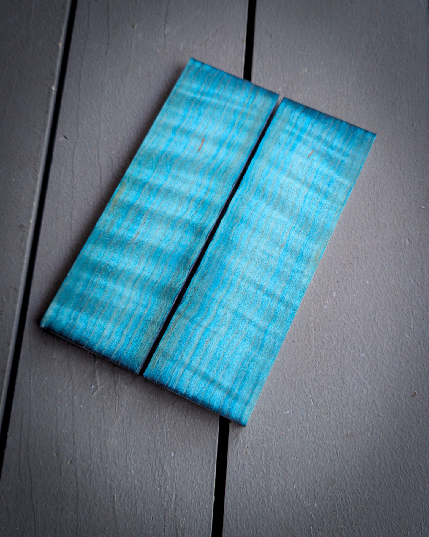 Teal Curly Maple