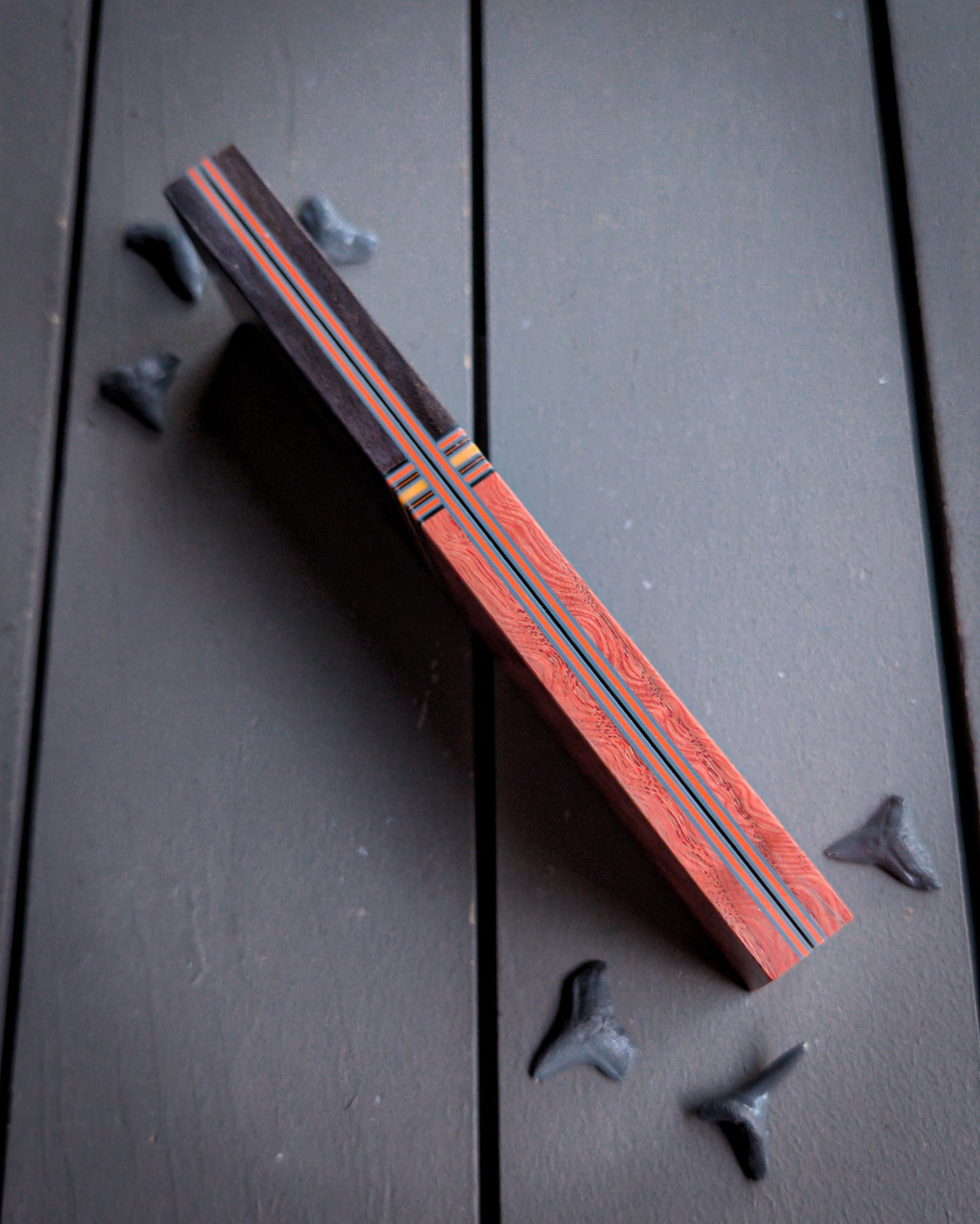 Chestnut Fireball - Segmented Knife Scales