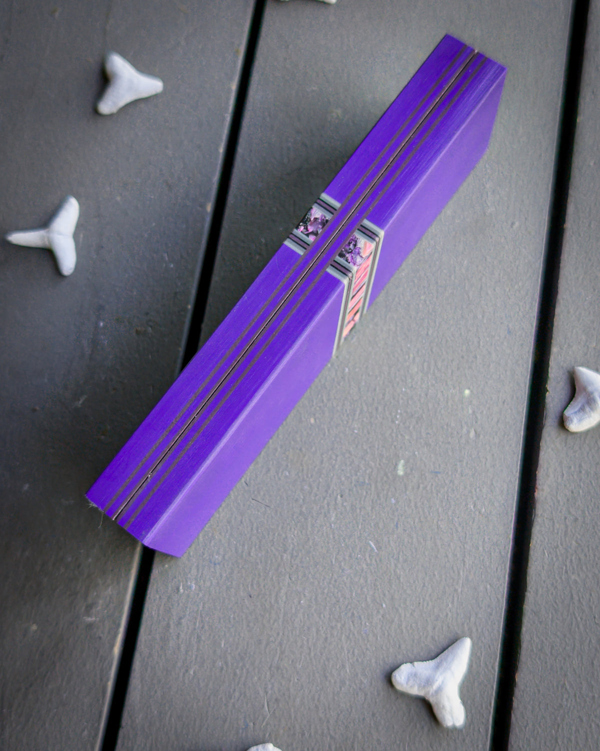 Violet Mammoth Laser - Segmented Knife Scales