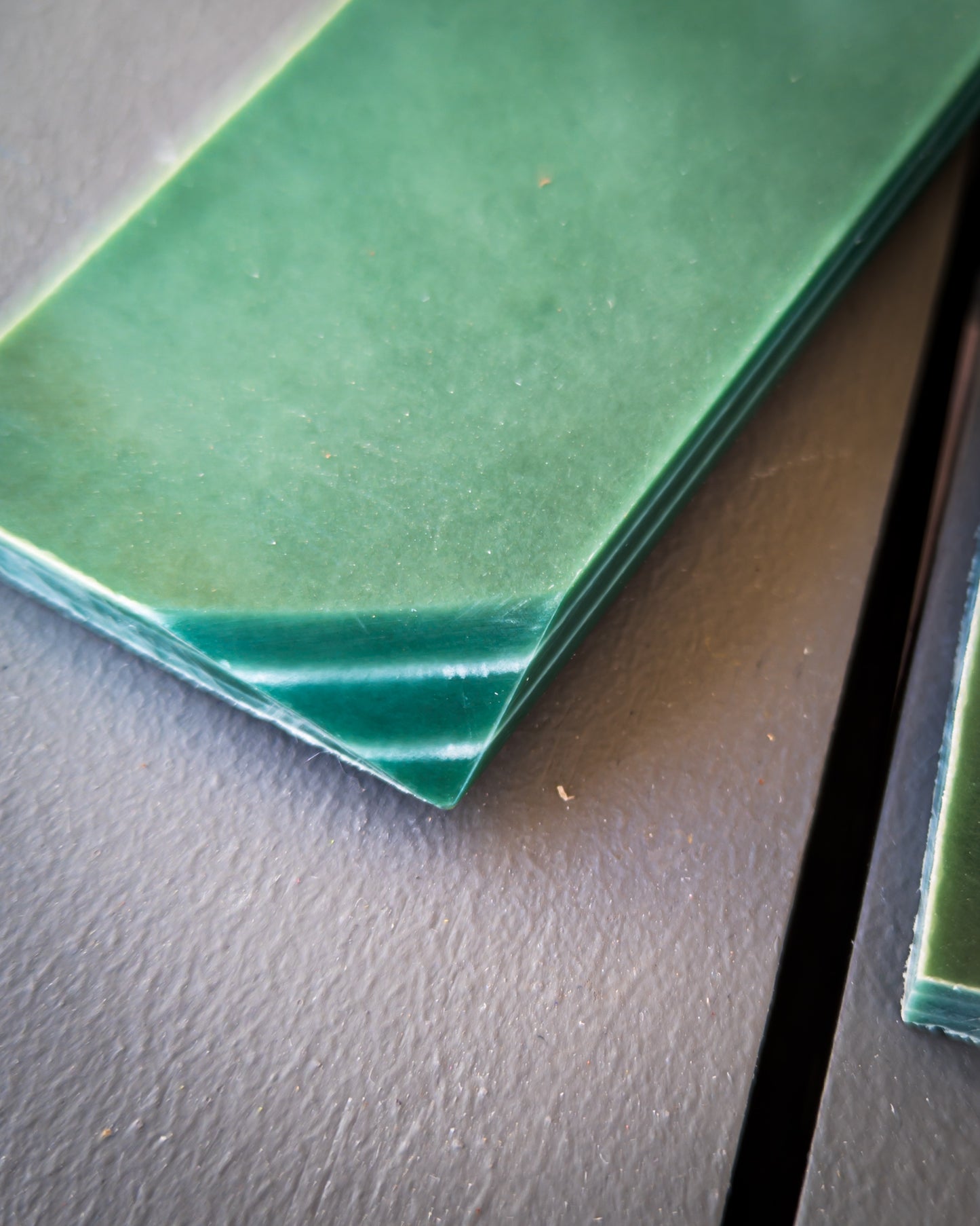 Green Paper Micarta - White Stripe