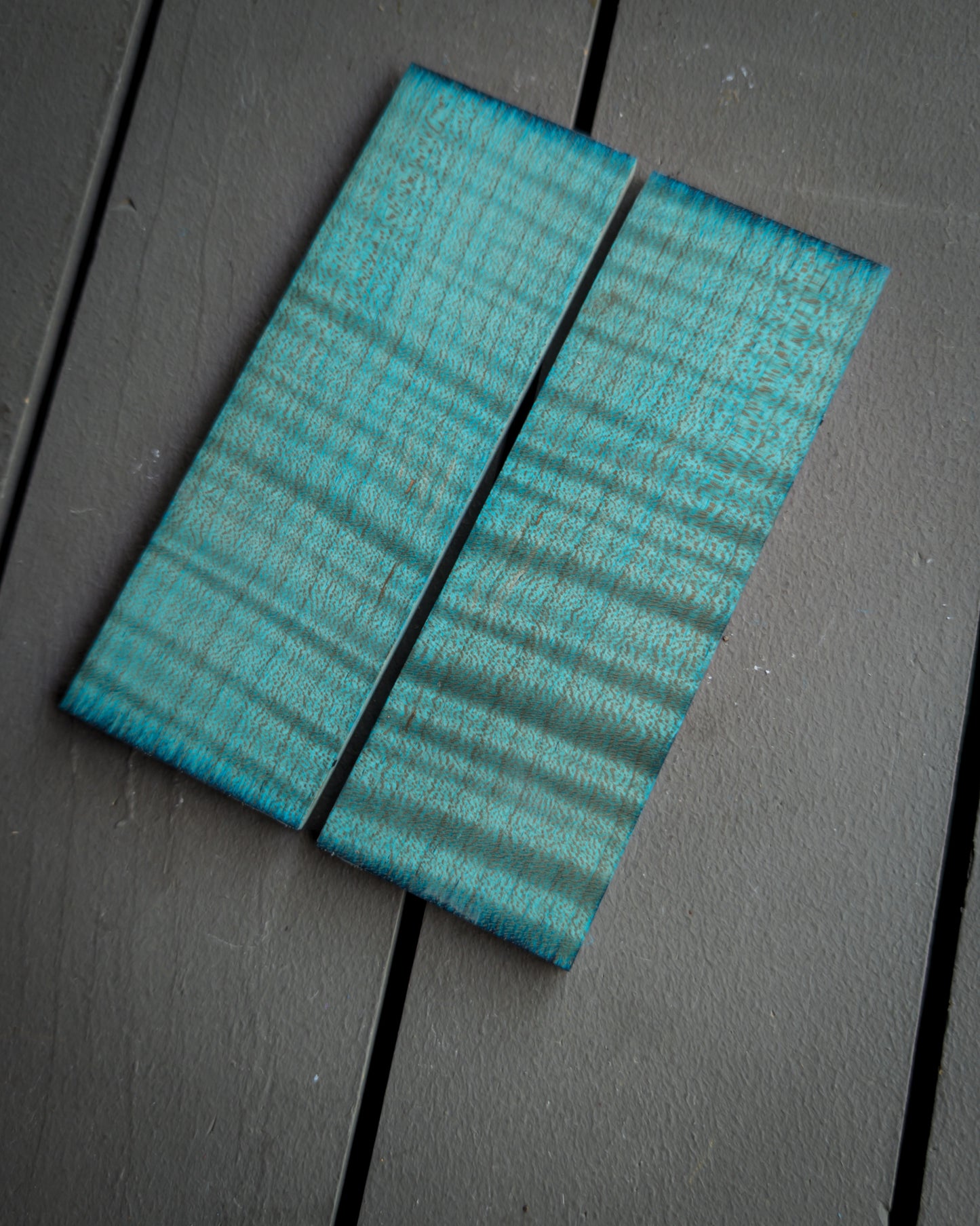 Teal Curly Maple - Thins