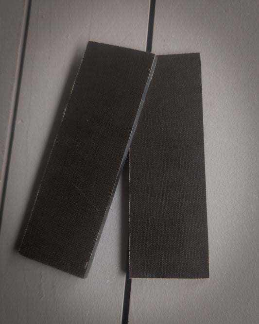 Vintage Black Canvas Micarta