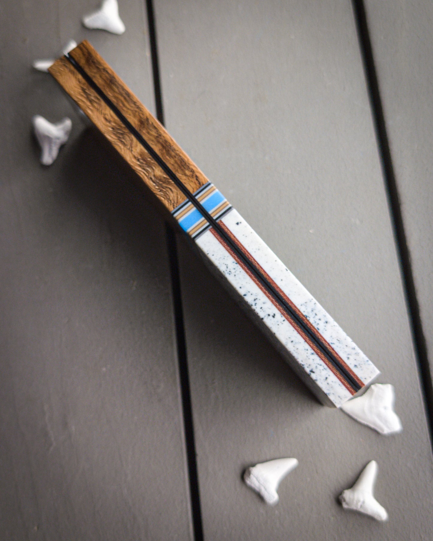 Oak Snowman - Combo Knife Scales