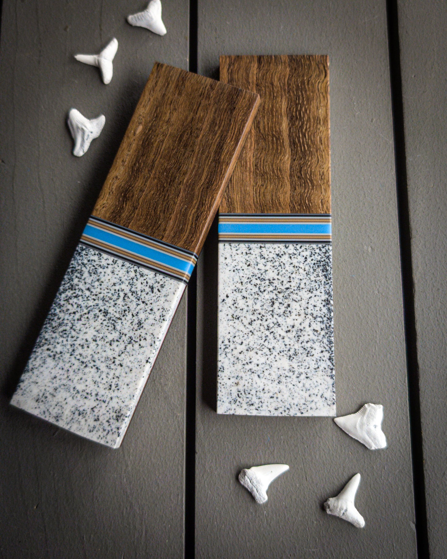 Oak Snowman - Combo Knife Scales