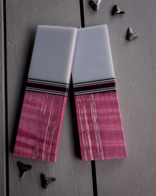 Pink Steel - Segmented Knife Scales