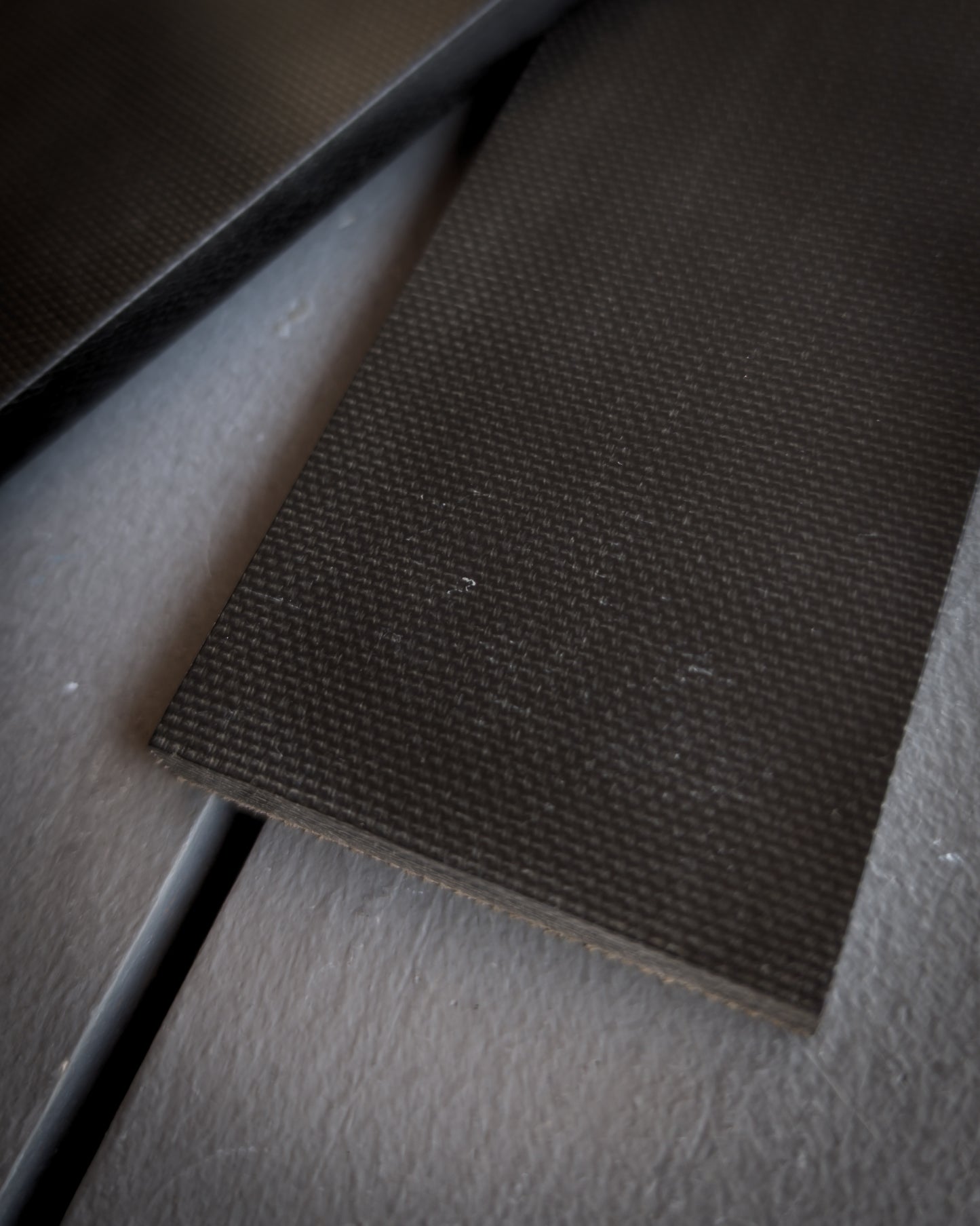 Medium Weave Black Canvas Micarta