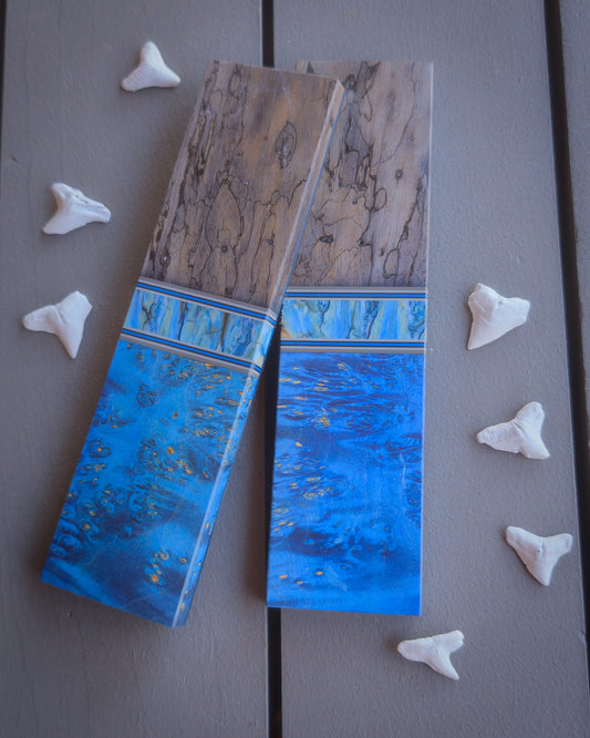 Blue Period - Combo Knife Scales