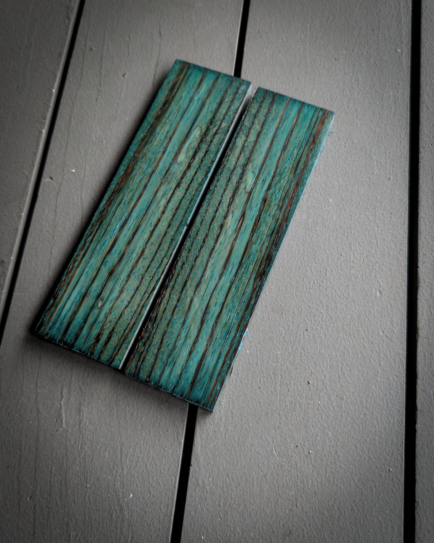 Teal Zebrawood