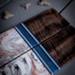White Copper Storm - Segmented Knife Scales