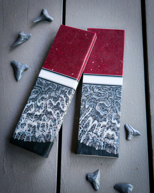 Tide of Crimson - Segmented Knife Scales