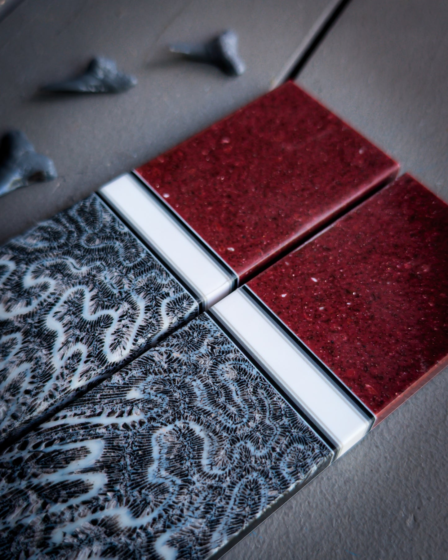 Tide of Crimson - Segmented Knife Scales