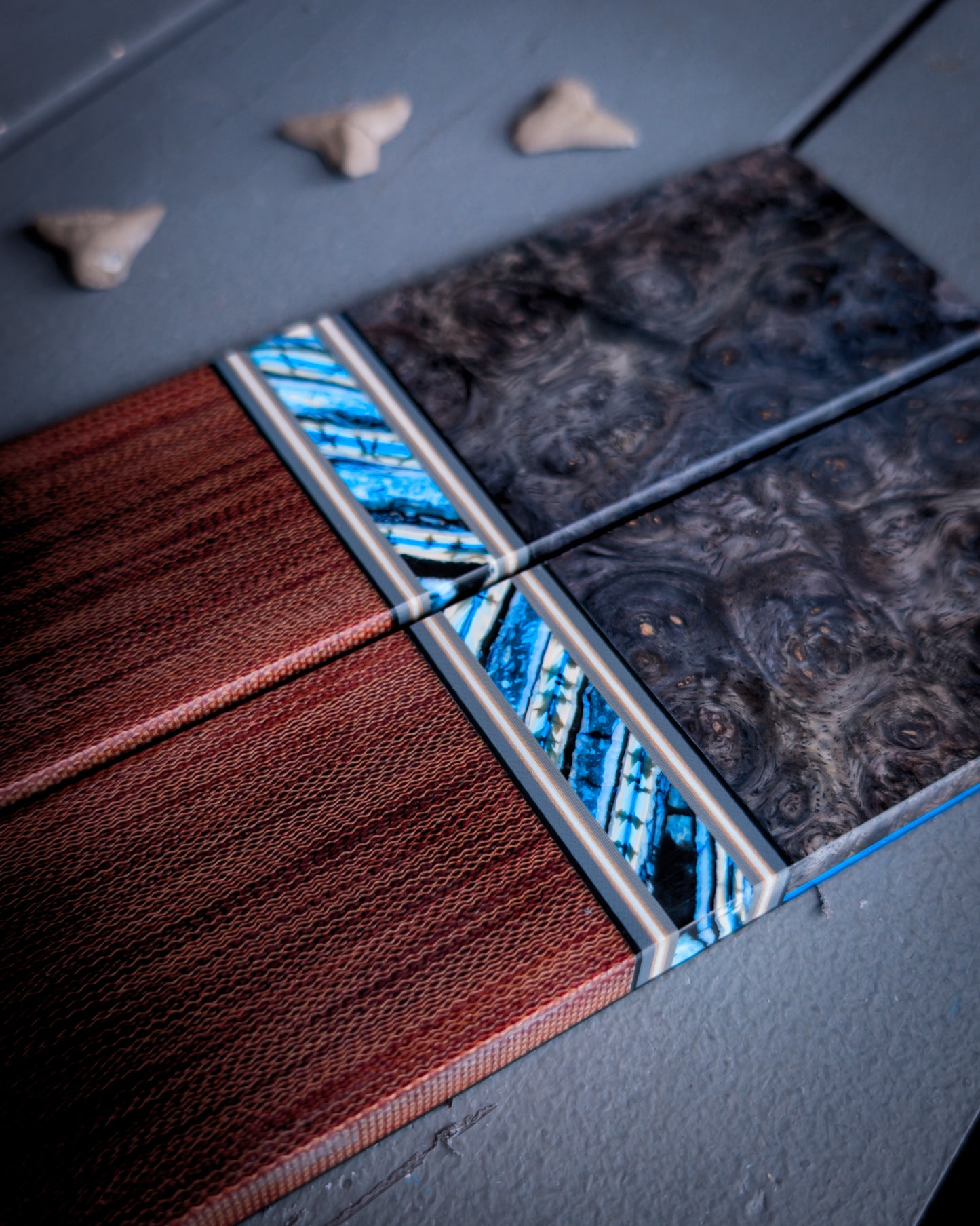 Mammoth and Whiskey - Segmented Knife Scales