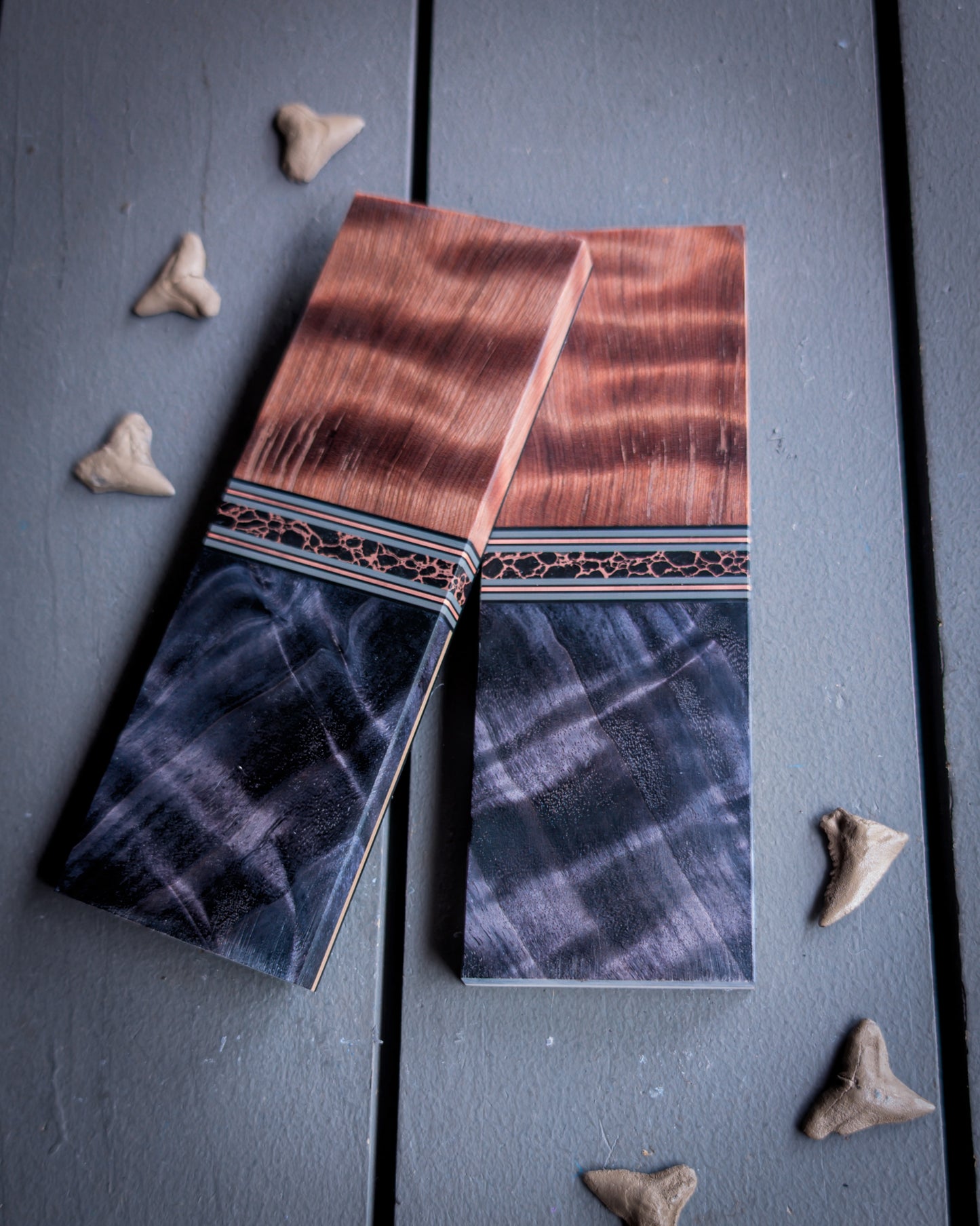 Whiskey Charcoal - Combo Knife Scales