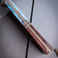 Blue Whiskey Barrel - Segmented Knife Scales