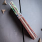 Green Whiskey Barrel - Segmented Knife Scales