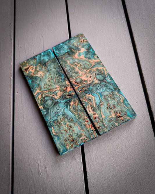 Teal Maple Burl