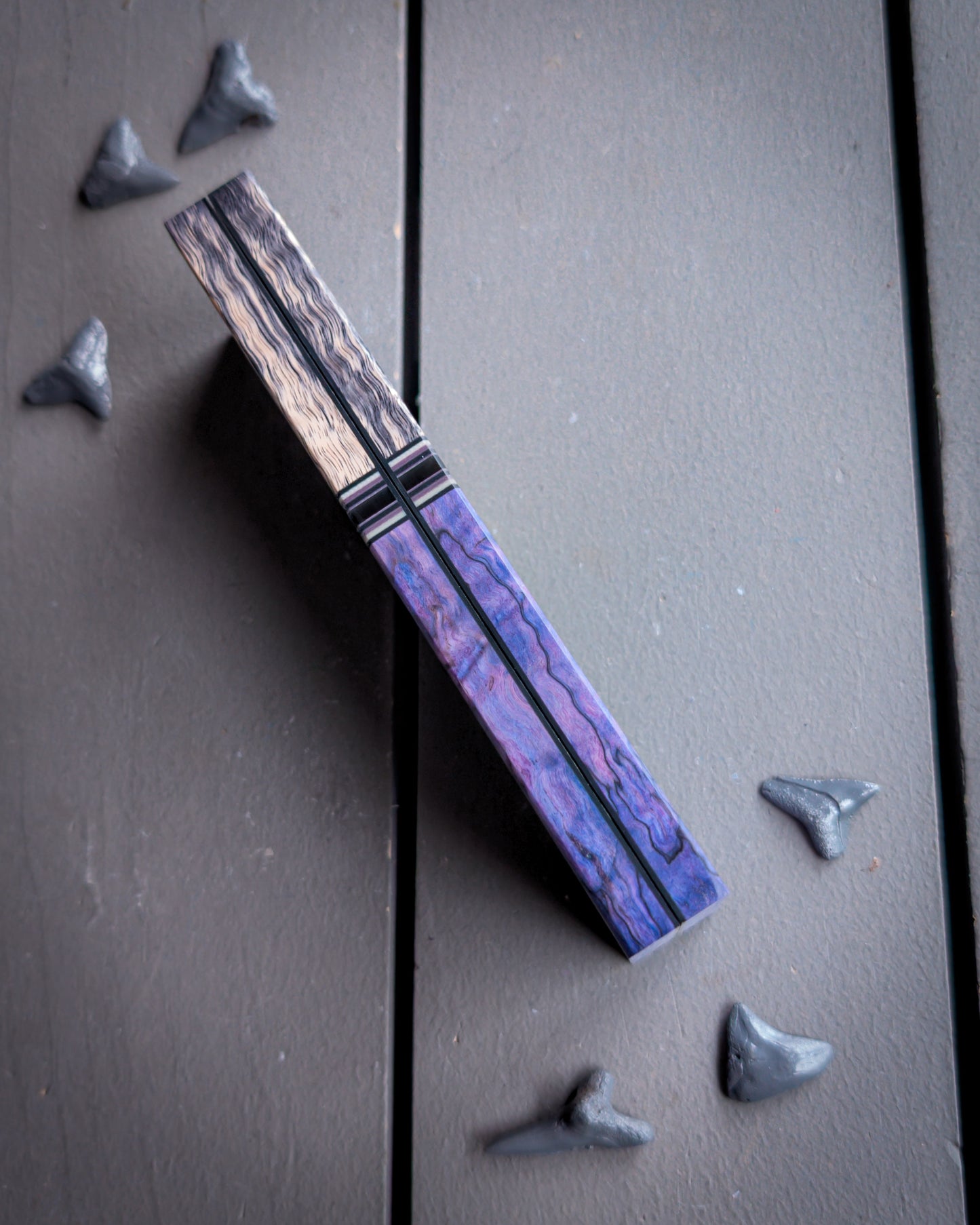 The Purple Matrix - Segmented Knife Scales