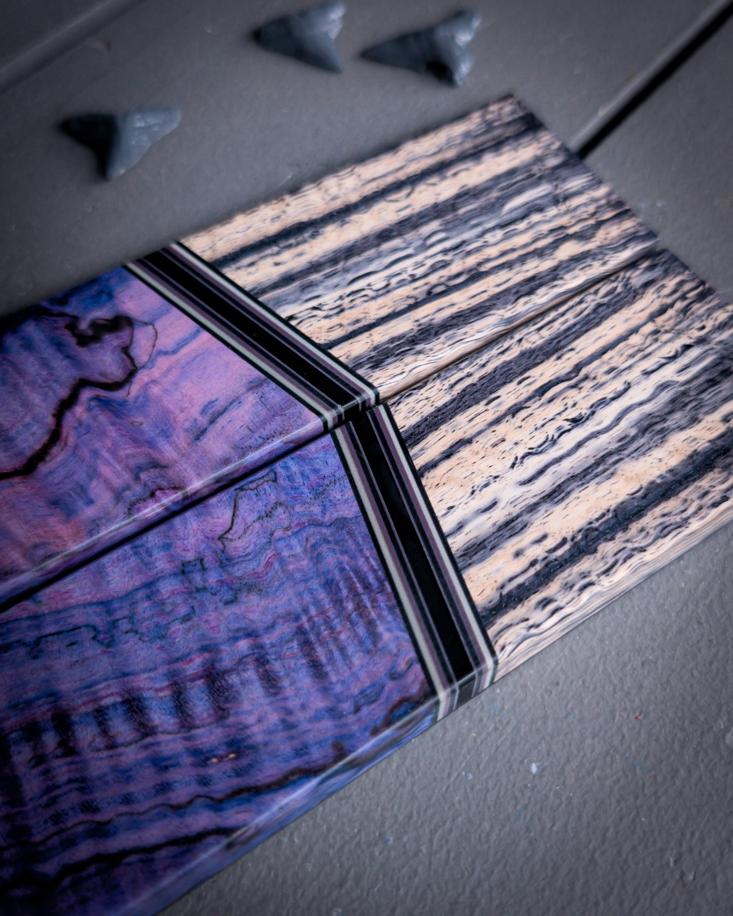 The Purple Matrix - Segmented Knife Scales