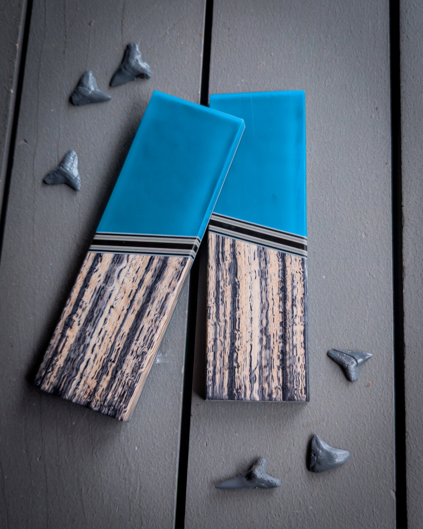 The Blue Matrix - Segmented Knife Scales