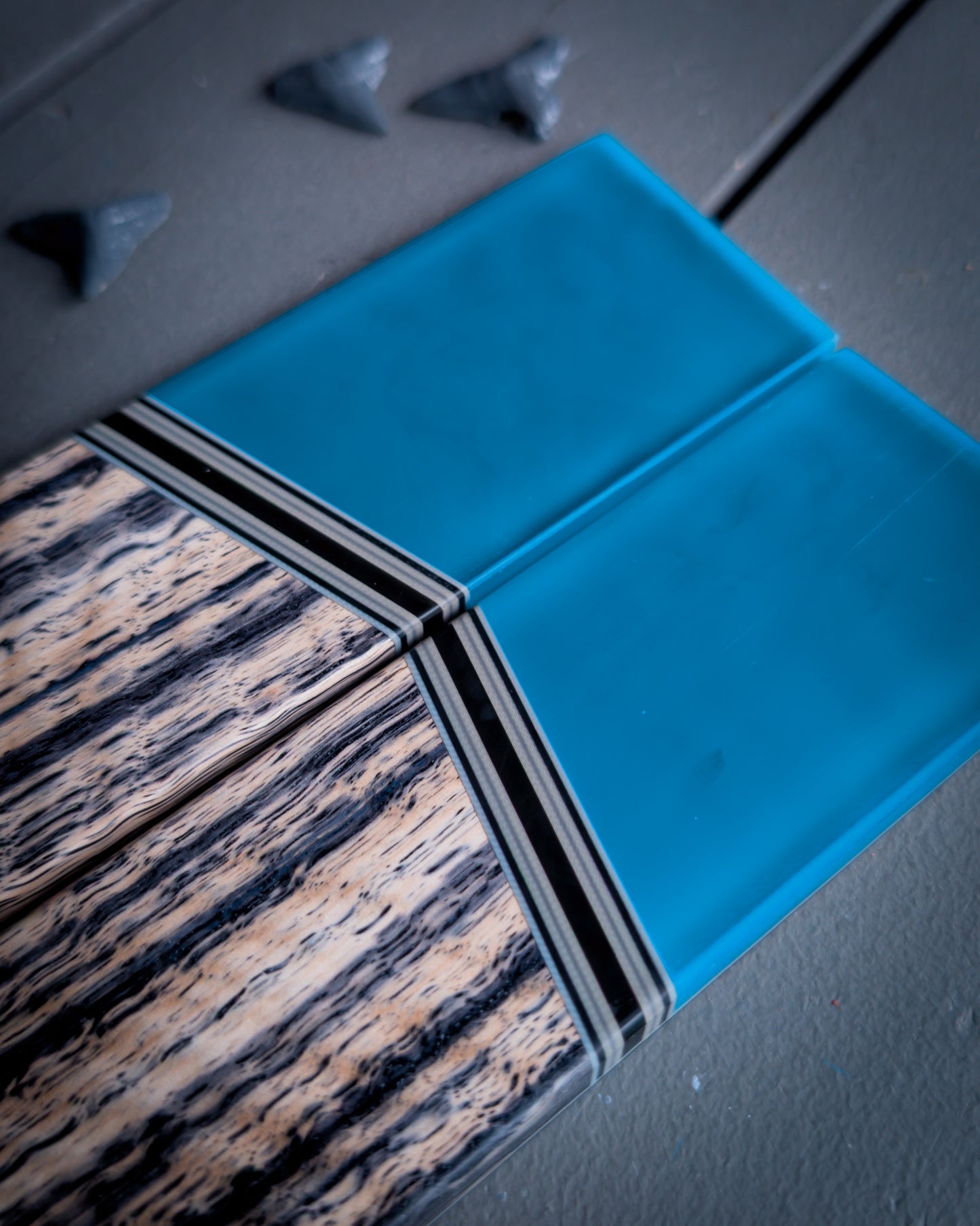 The Blue Matrix - Segmented Knife Scales