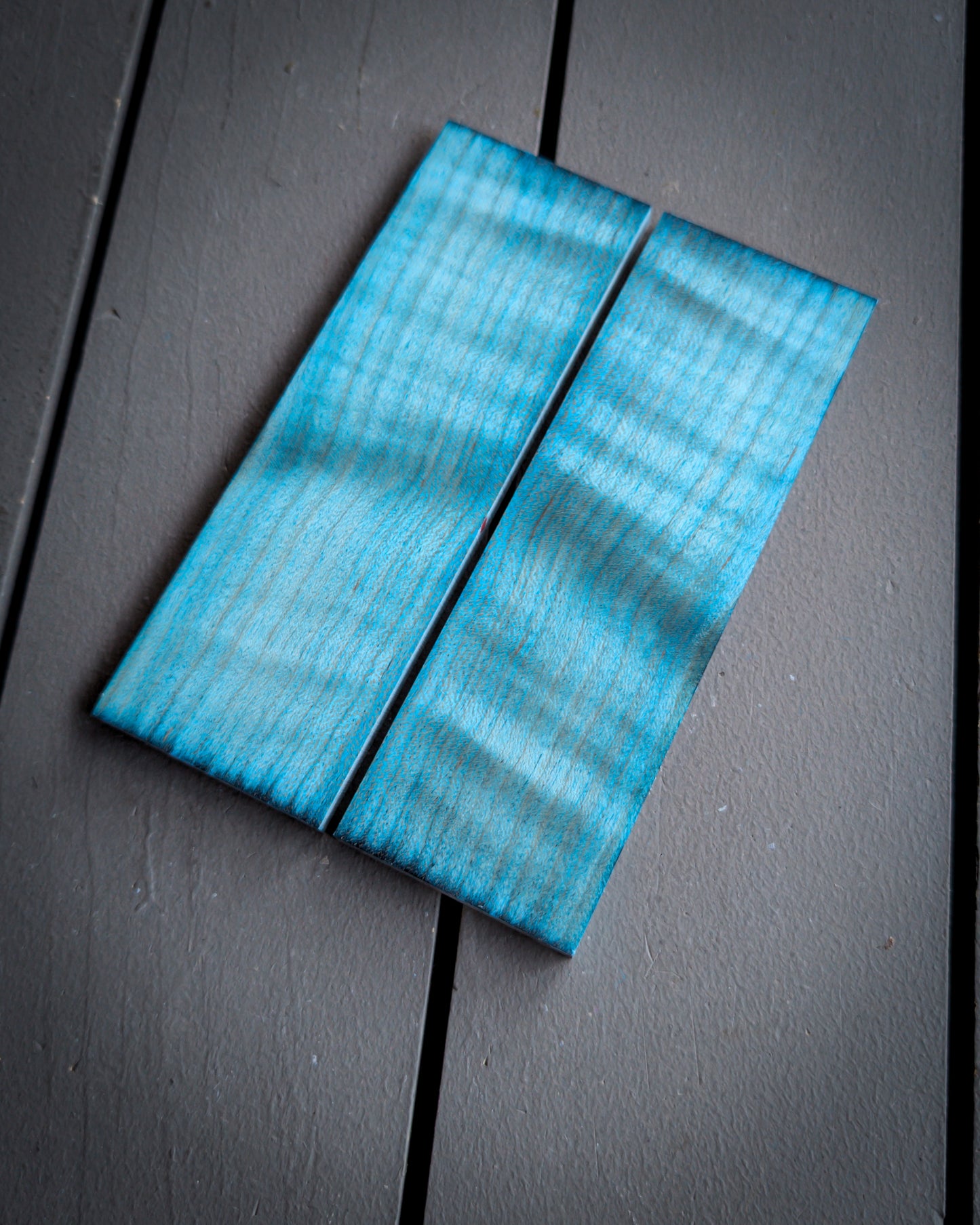 Teal Curly Maple