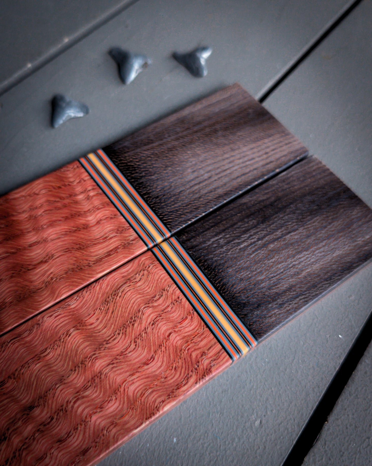 Chestnut Fireball - Segmented Knife Scales
