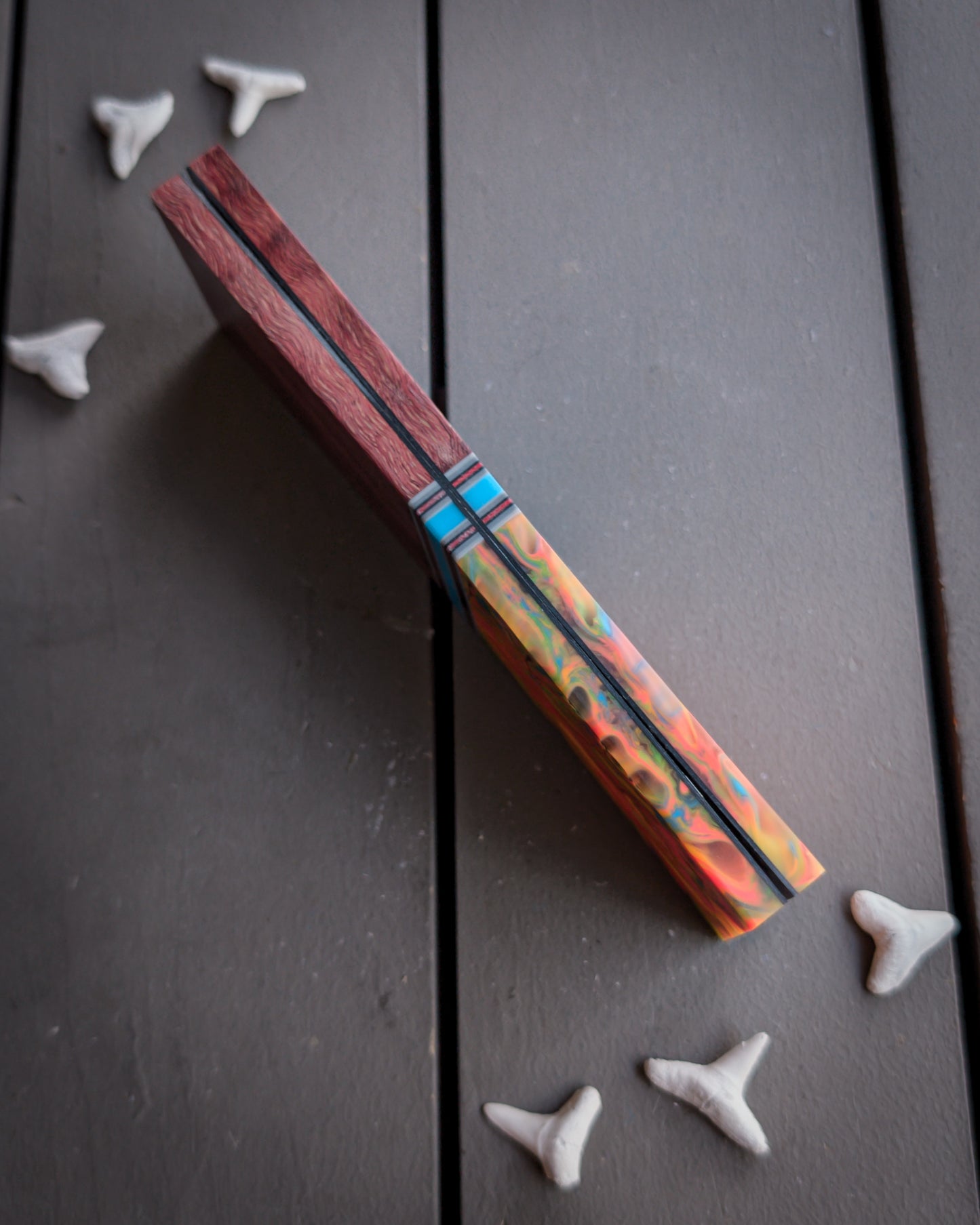 Ruby Nebula - Segmented Knife Scales