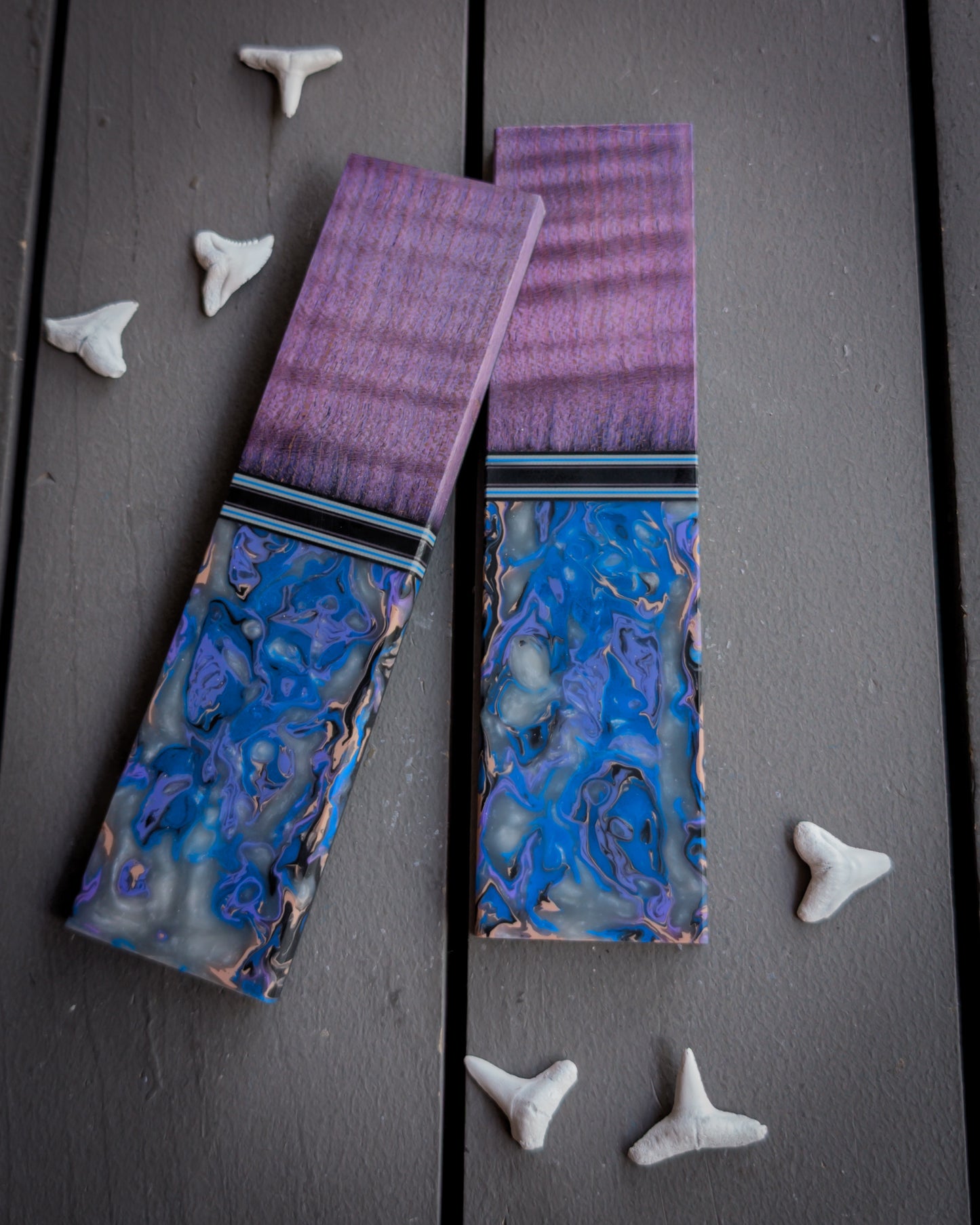 Amethyst Nebula - Segmented Knife Scales