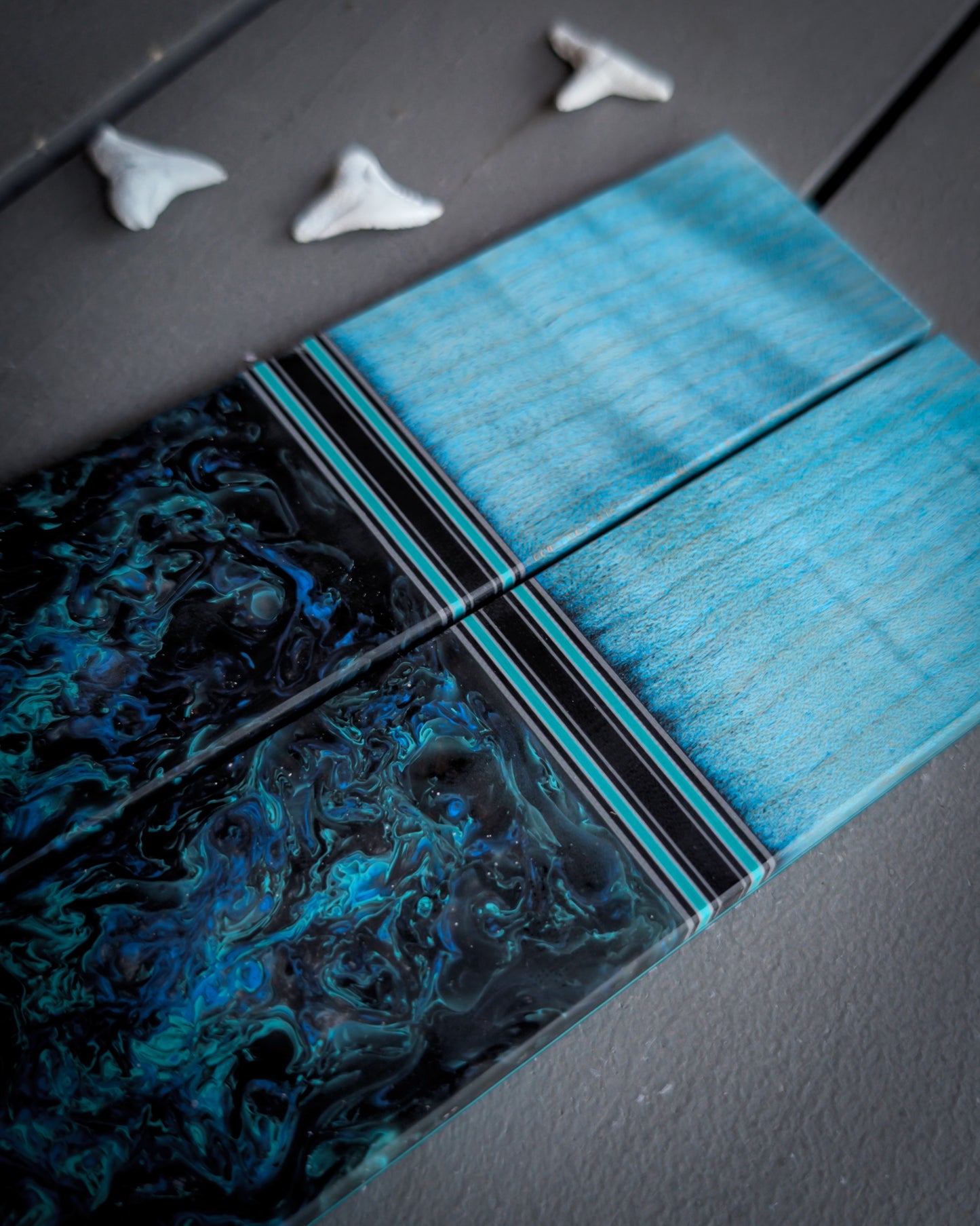 Aquamarine Nebula - Segmented Knife Scales