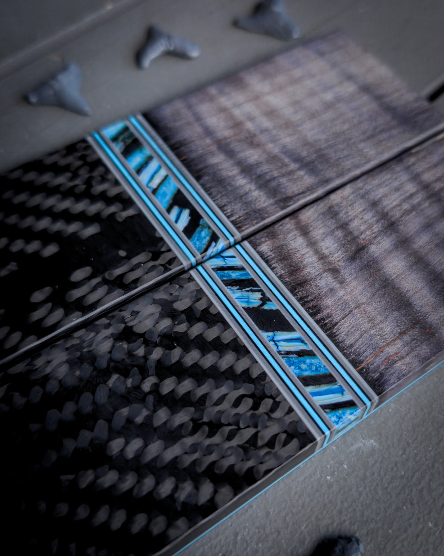 Blue Mammoth Knight - Segmented Knife Scales