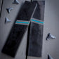 Teal Carbon Footman - Combo Knife Scales