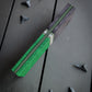 Lady Shark in Green - Combo Knife Scales