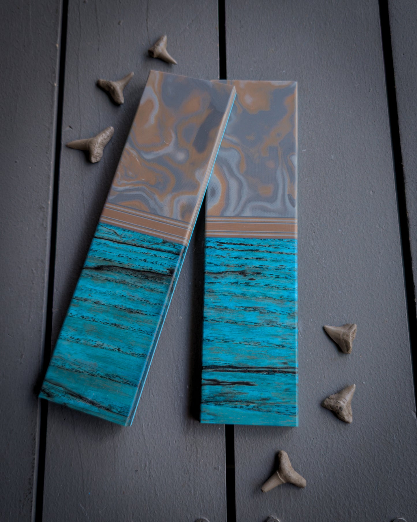 Teal Island - Combo Knife Scales