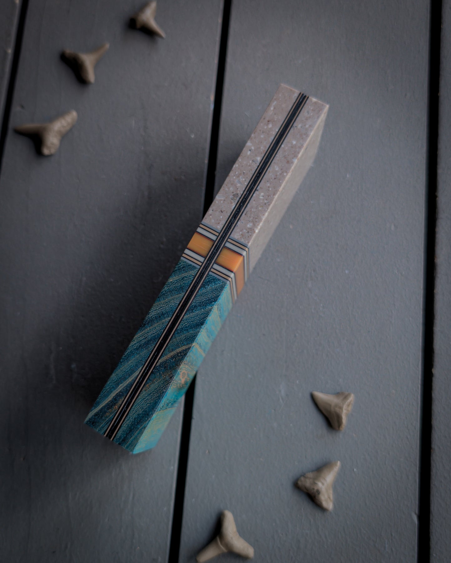 Teal Planet - Combo Knife Scales