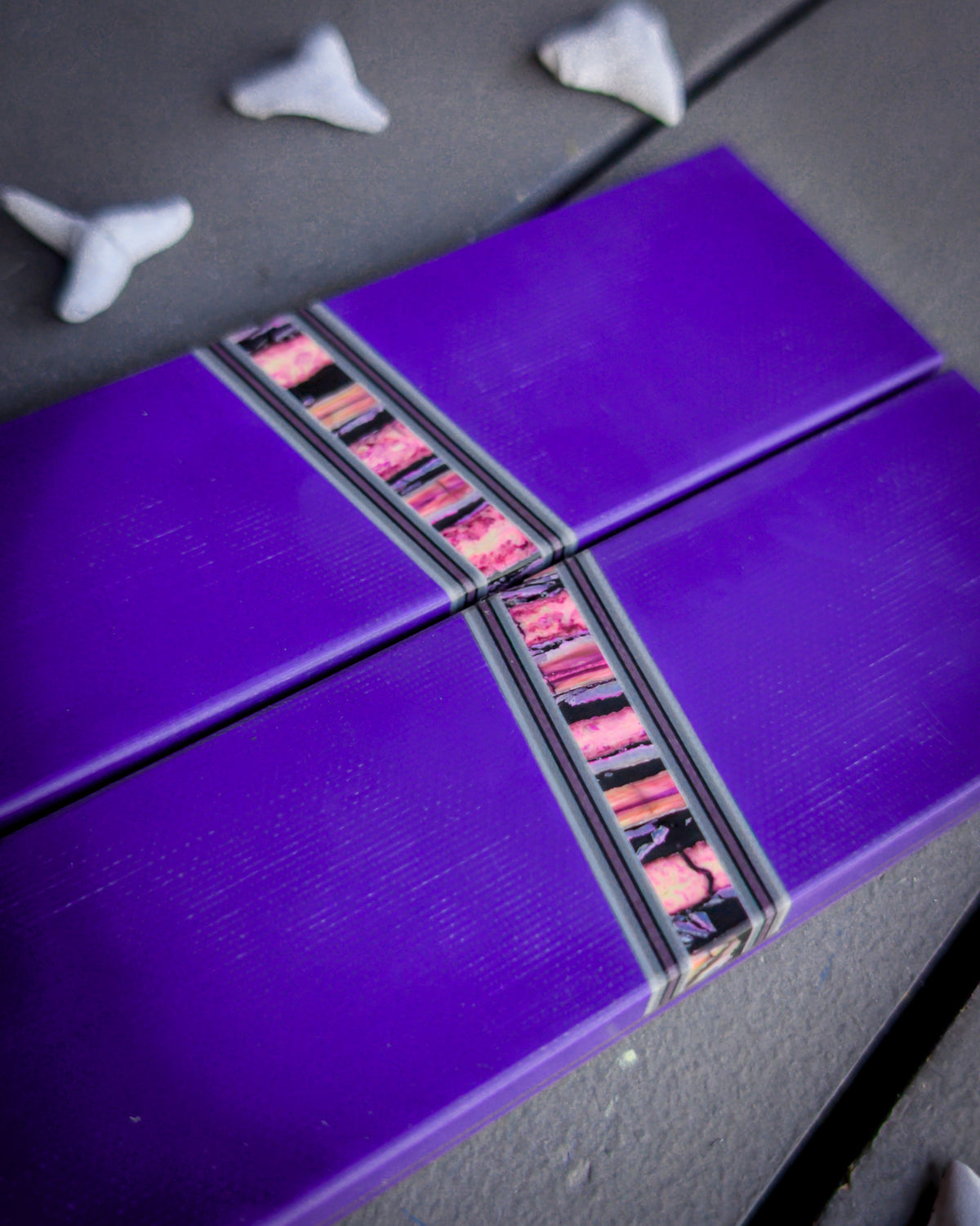 Violet Mammoth Laser - Segmented Knife Scales
