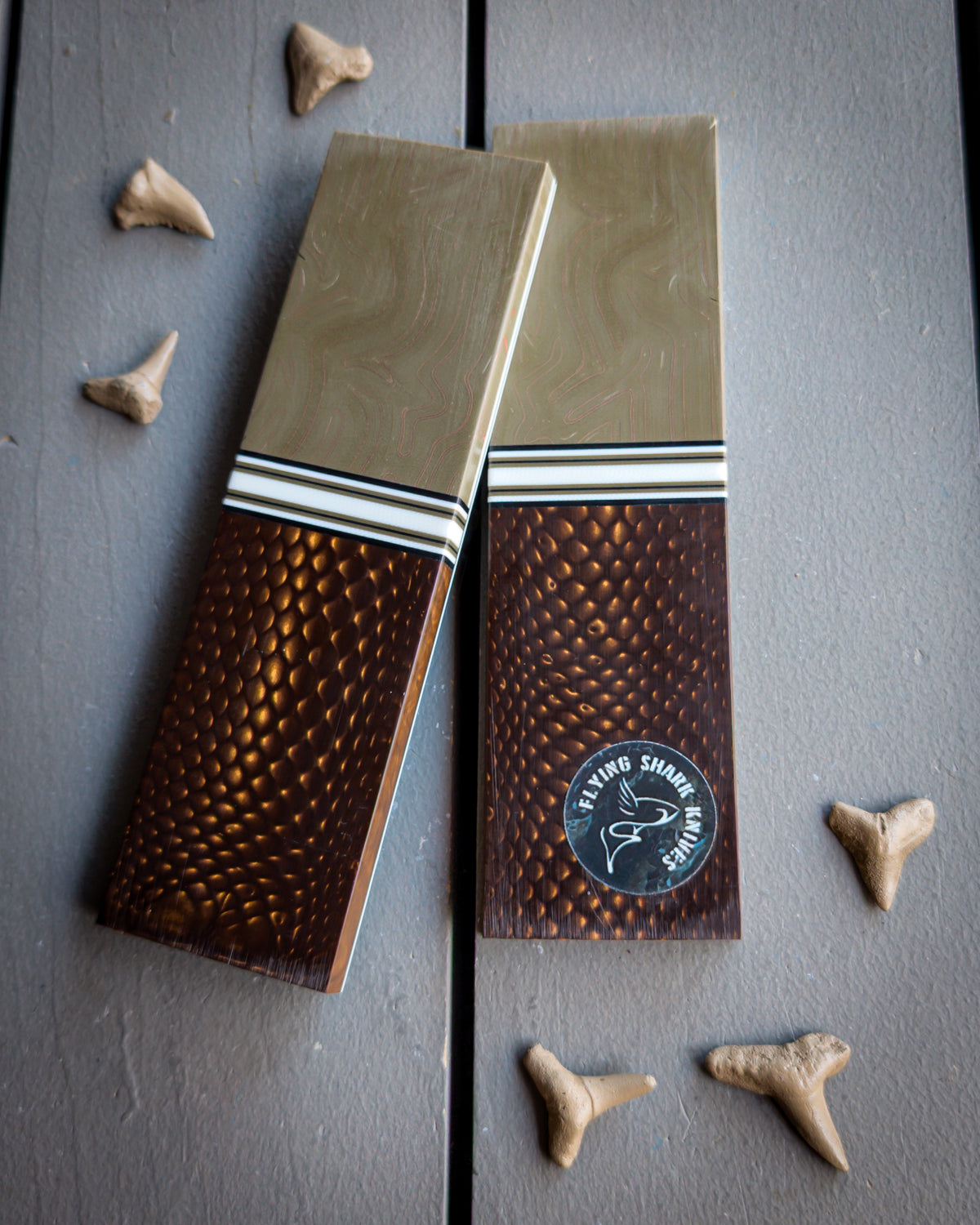 Copperhead Whoa - Segmented Knife Scales