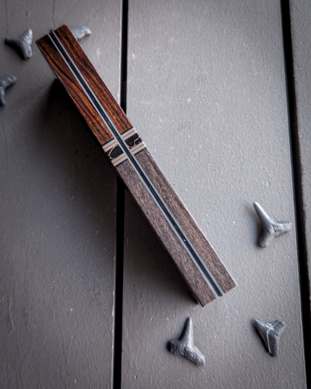 Smoked Bourbon - Segmented Knife Scales