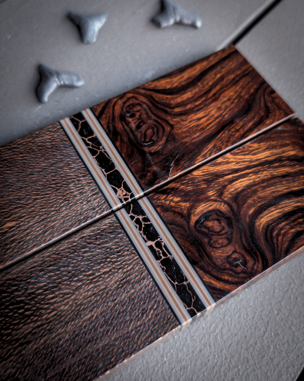 Smoked Bourbon - Segmented Knife Scales