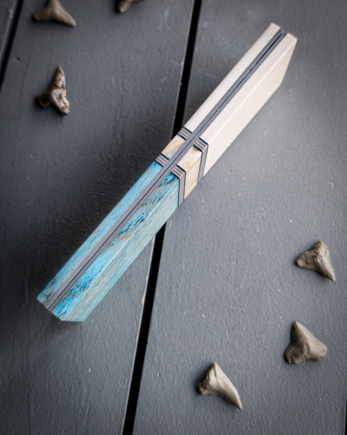 Mammoth Skittle (Teal) - Segmented Knife Scales