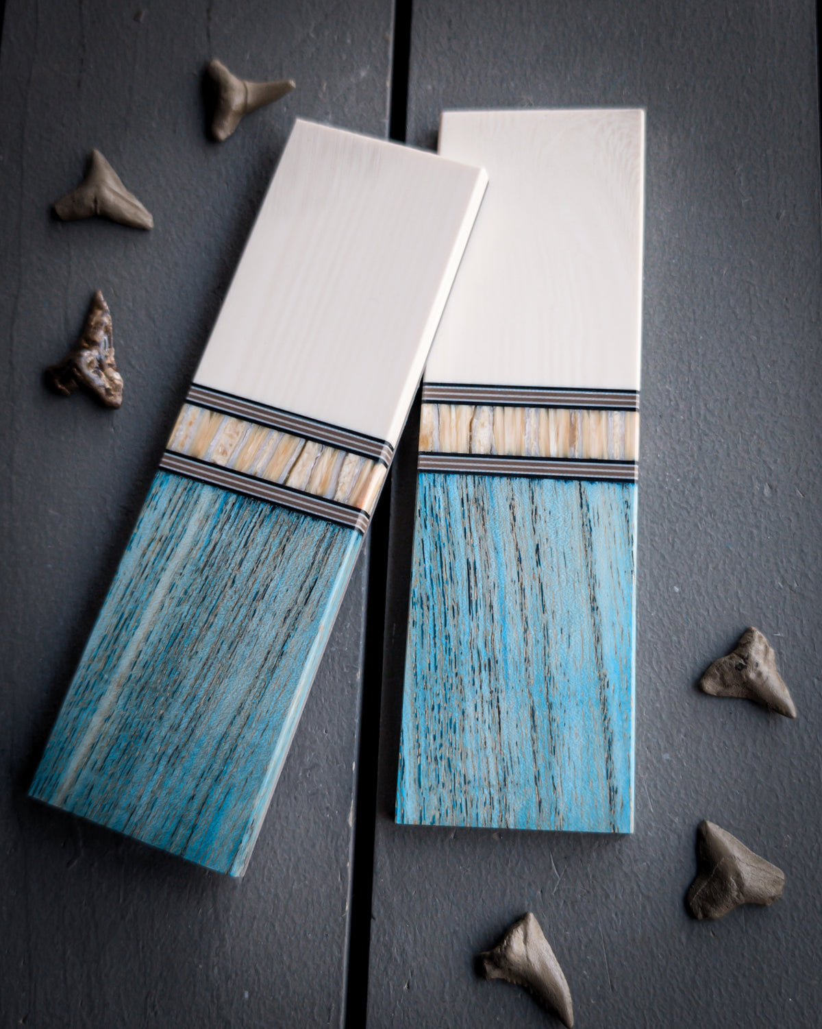 Mammoth Skittle (Teal) - Segmented Knife Scales