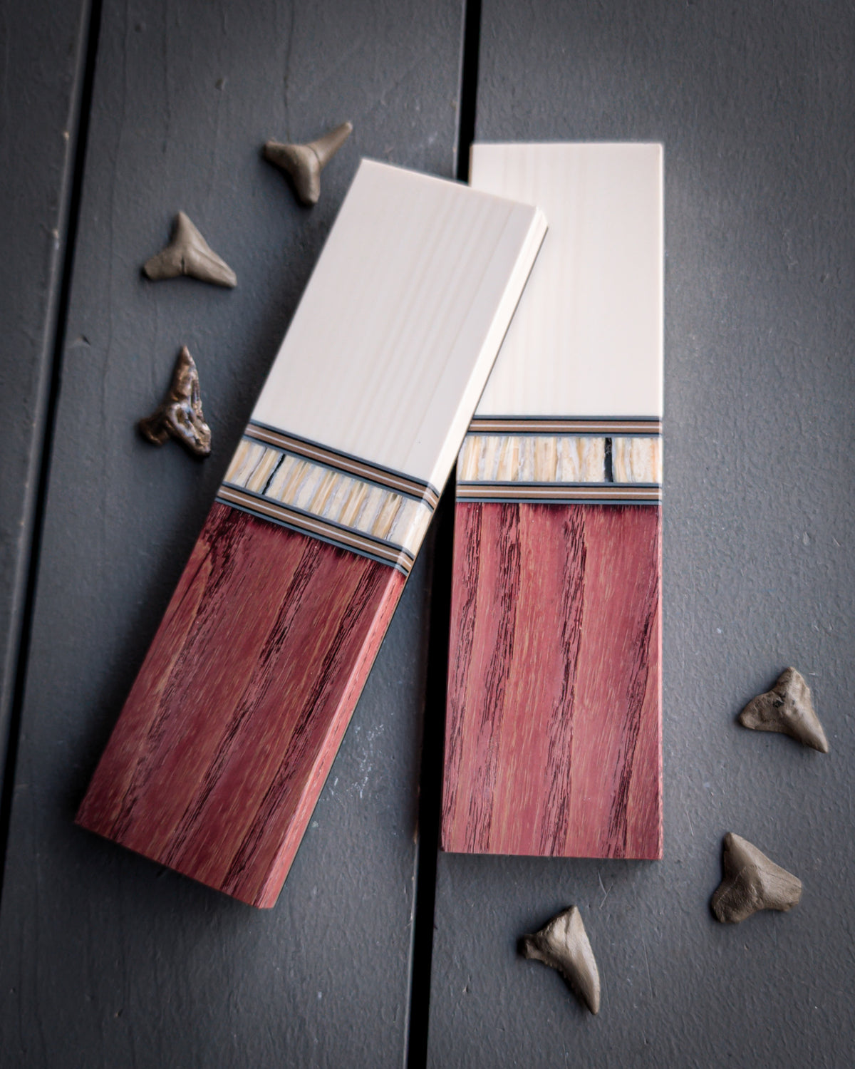 Mammoth Skittles (Red) - Segmented Knife Scales