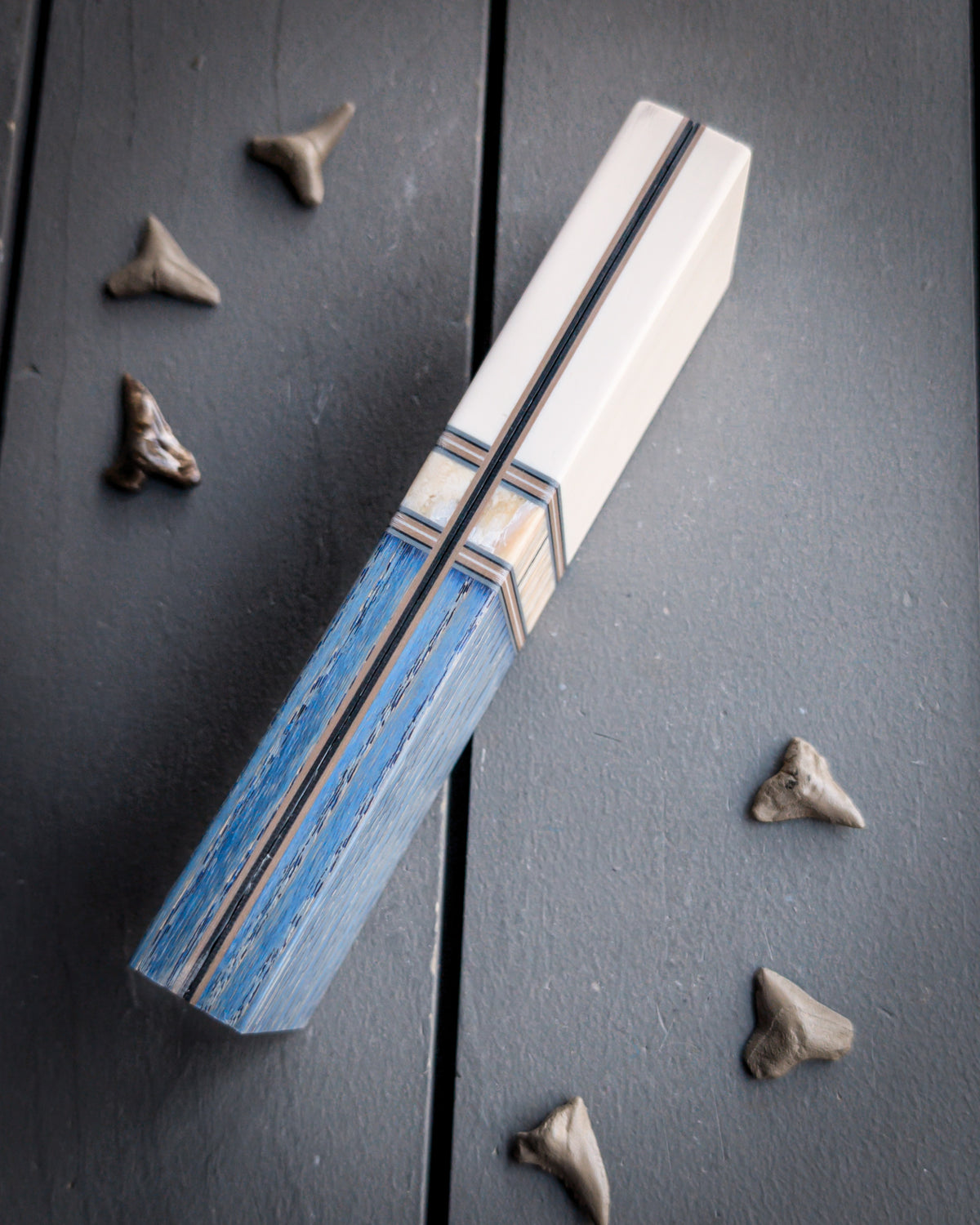 Mammoth Skittles (Blue) - Segmented Knife Scales