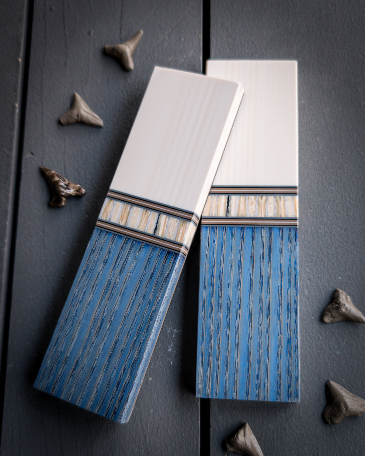 Mammoth Skittles (Blue) - Segmented Knife Scales