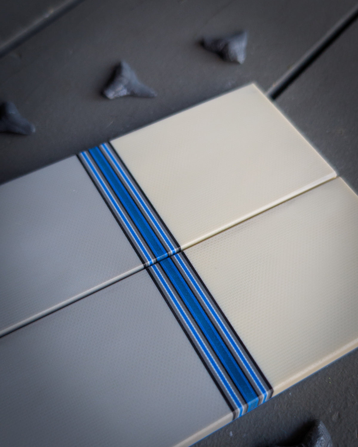 Summer Linens (Blue) - Segmented Knife Scales