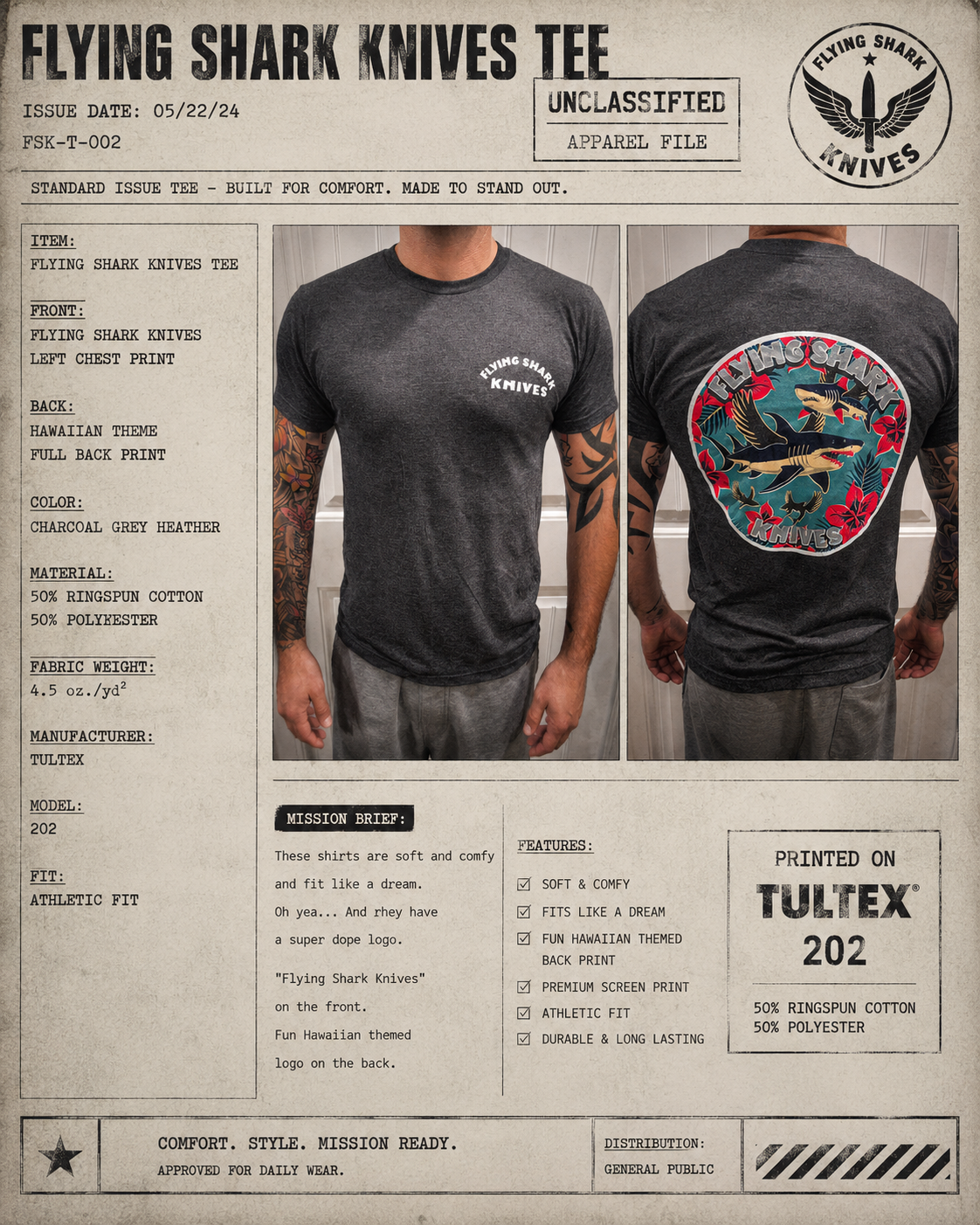 Shirt - The Hawaiian Shark